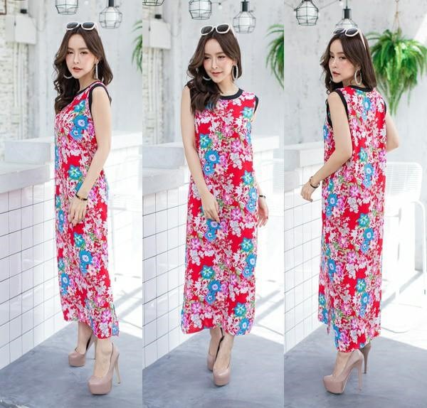 泰国 气质修身旗袍裙