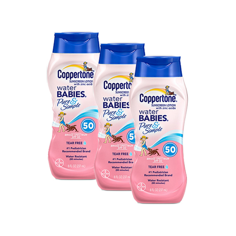 【包邮】 Coppertone 水宝宝婴儿水纯粹和简单的防晒露