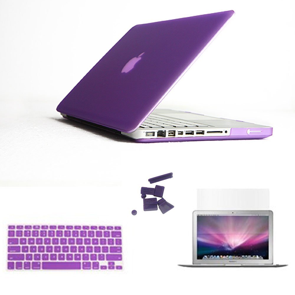 WOOZU 苹果笔记本电脑外壳 磨砂壳(macbook 13.3 air 磨砂, 浅紫)