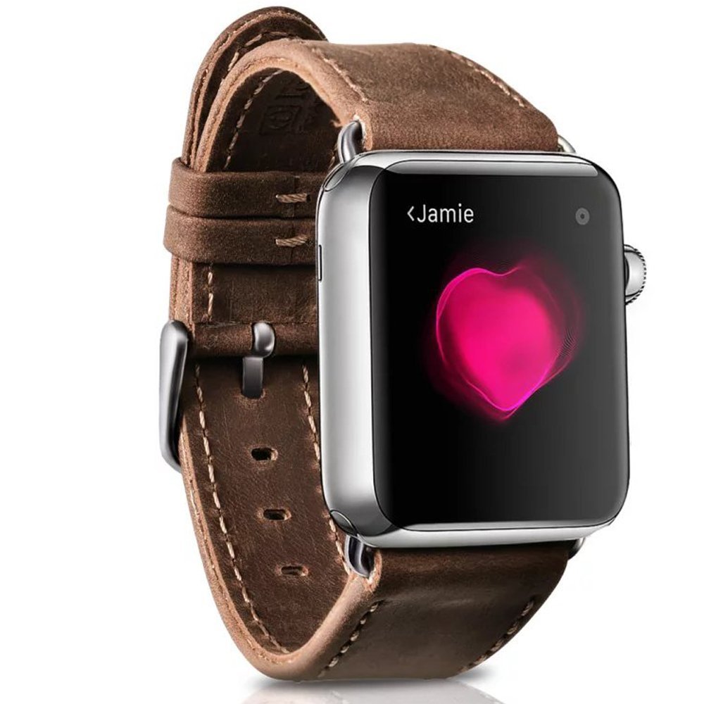 WOOZU Apple Watch 2 42mm 表带 苹果智能手表带 (42mm, 秋意黄棕)