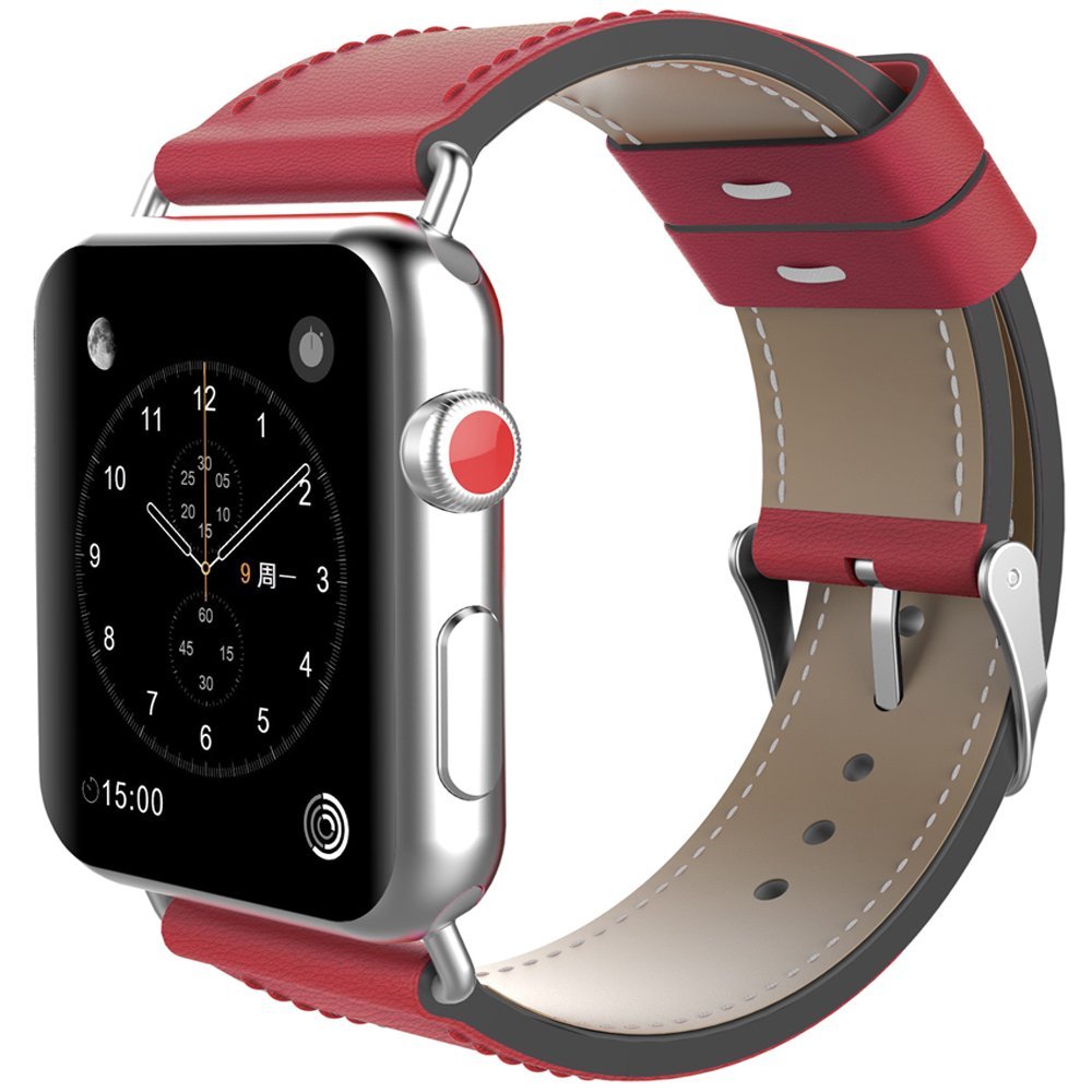 WOOZU Apple Watch Series 3 42mm表带 苹果手表3代替换表链(中国经典)