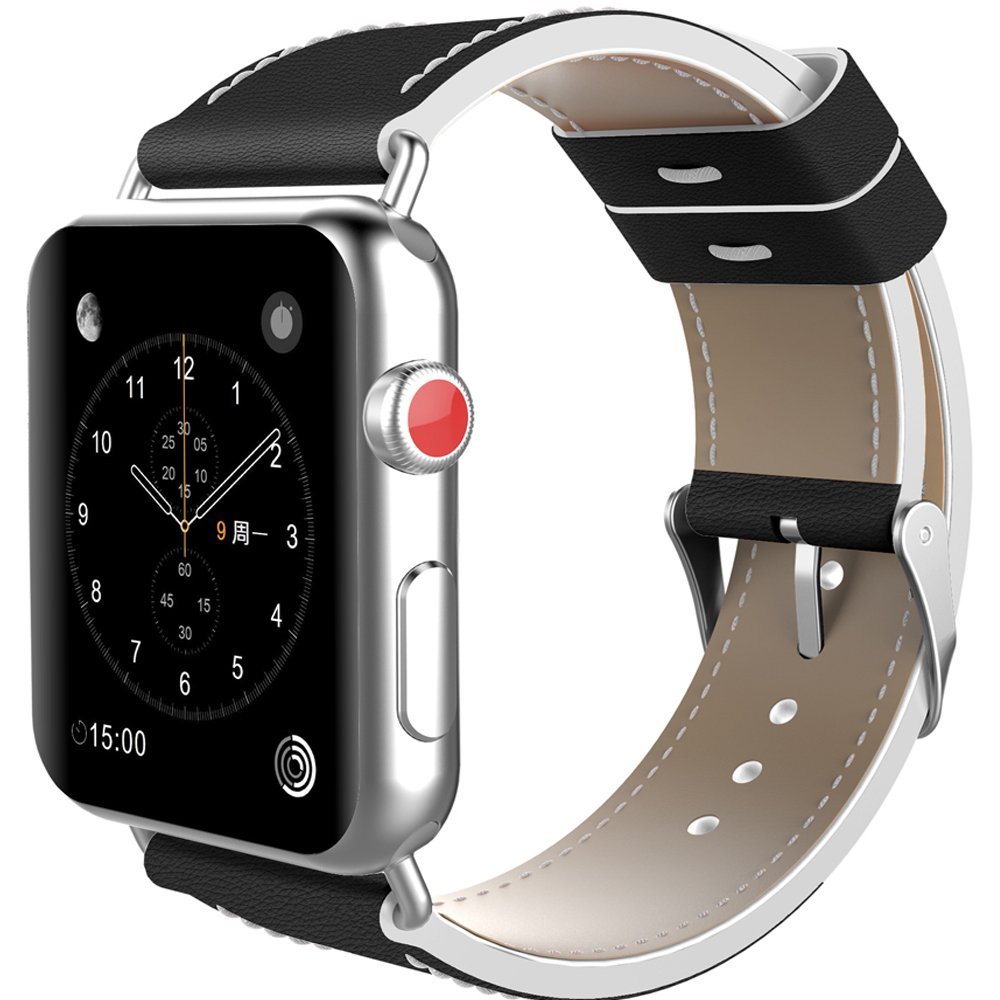 WOOZU Apple Watch Series 3 42mm表带 苹果手表3代替换表链(一线光芒)