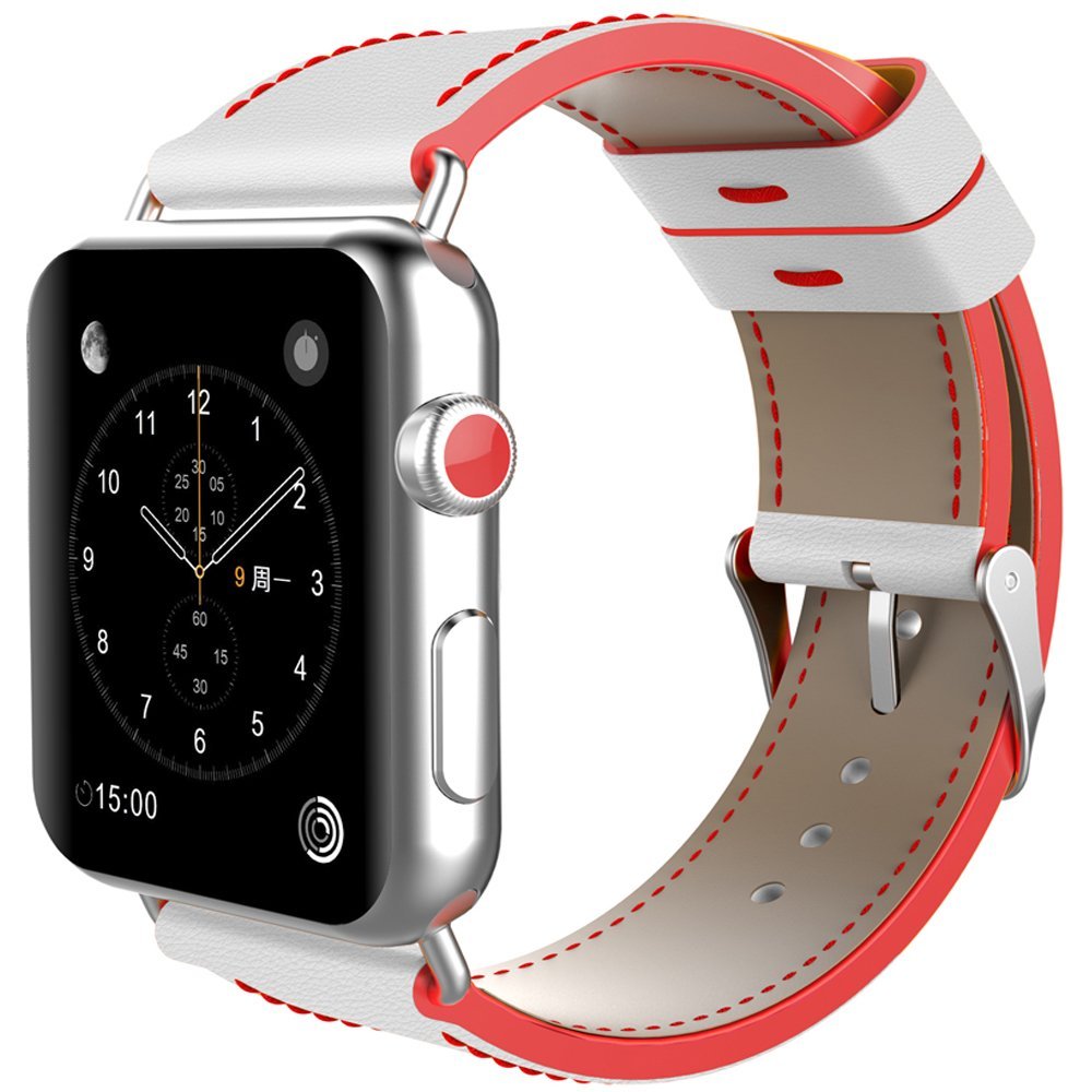 WOOZU Apple Watch Series 3 42mm表带 苹果手表3代替换表链(觉茶)