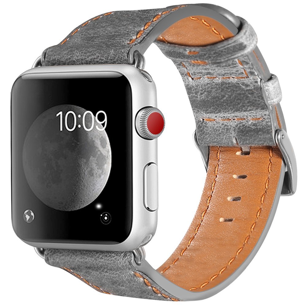WOOZU Apple Watch 表带 苹果手表3代替换表链  (42mm, 裂灰)