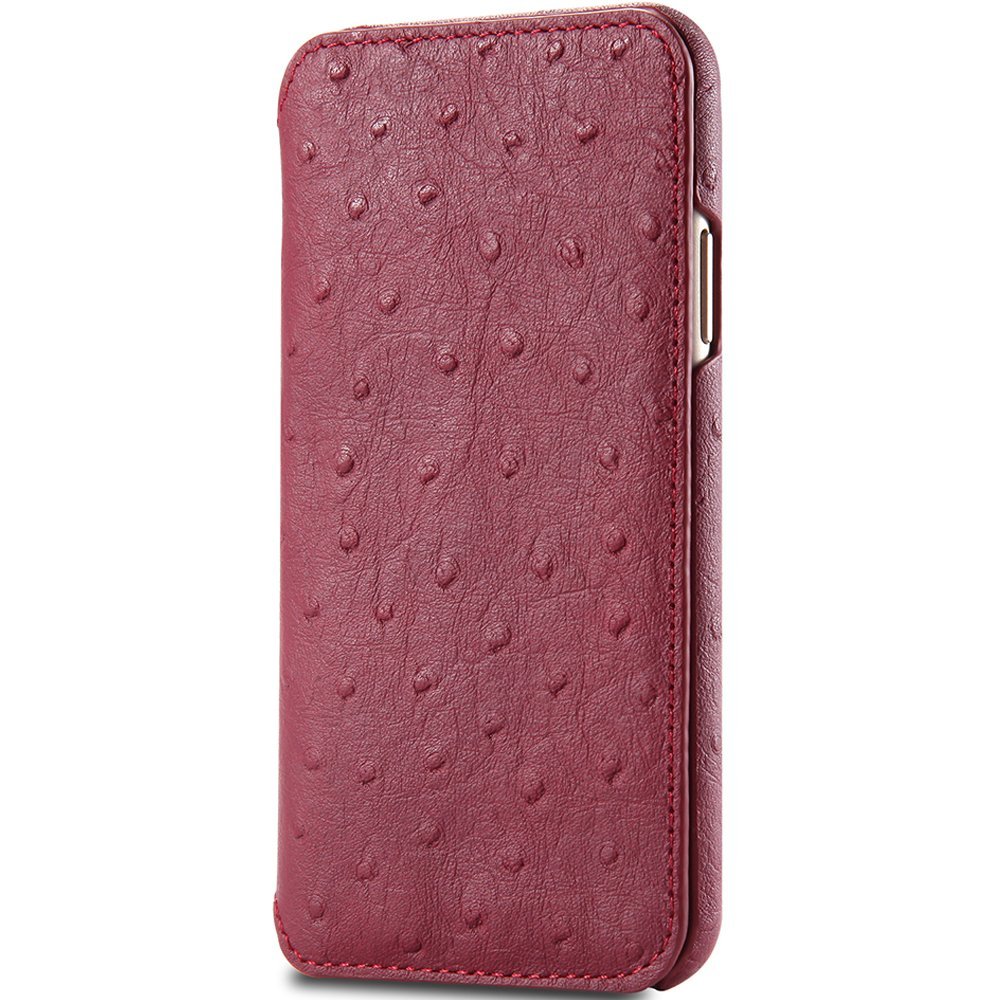 WOOZU沃卒 iPhone X真皮壳膜套 (西瓜红)