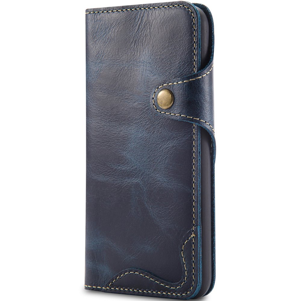 WOOZU沃卒 iPhone X 真皮保护壳 (深蓝)