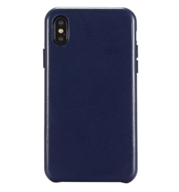 WOOZU沃卒 苹果iPhone X小羊皮手机壳 真皮后壳(清净蓝)