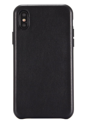 WOOZU沃卒 苹果iPhone X小羊皮手机壳 真皮后壳 (经典黑)