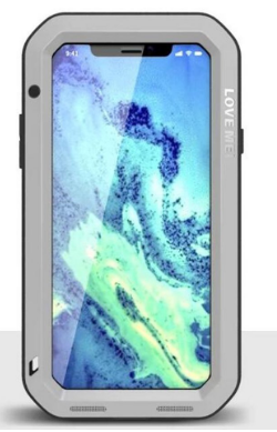 WOOZU沃卒 LOVEMEI三防手机保护壳 iPhone X 手机壳保护壳  (月光银)