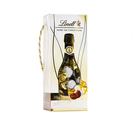 Lindt瑞士莲软心巧克力球马克香槟酒礼盒350g