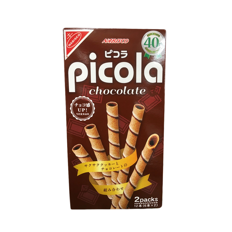 【中日同价】纳贝斯克picola 巧克力/草莓蛋卷饼干 （草莓*2盒+巧克力*2盒）
