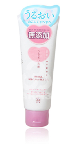 日本cow 牛乳石碱无添加洗面奶 温和无刺激便携洁面乳 粉色 软管 110g
