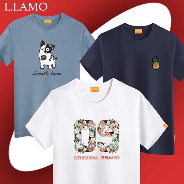 L.LAMO 新款短袖T恤 纯棉