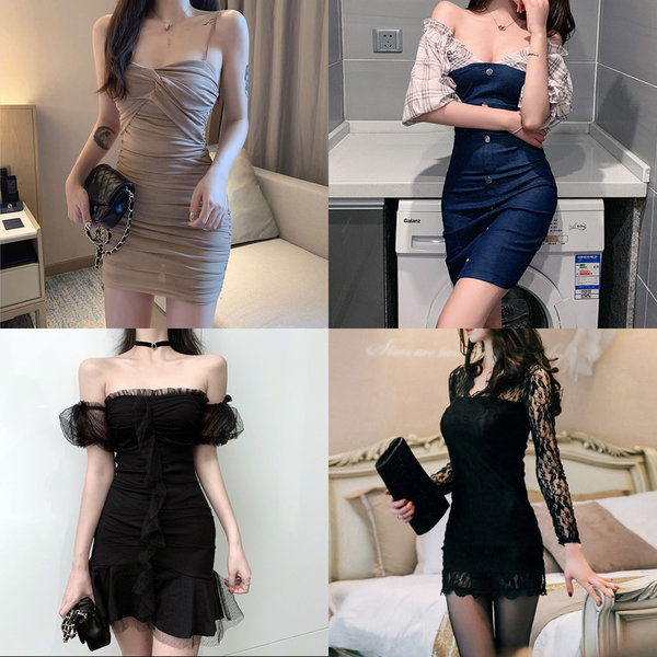 韩风 夜店装 性感裙子派对衣服性感连衣裙迷你裙