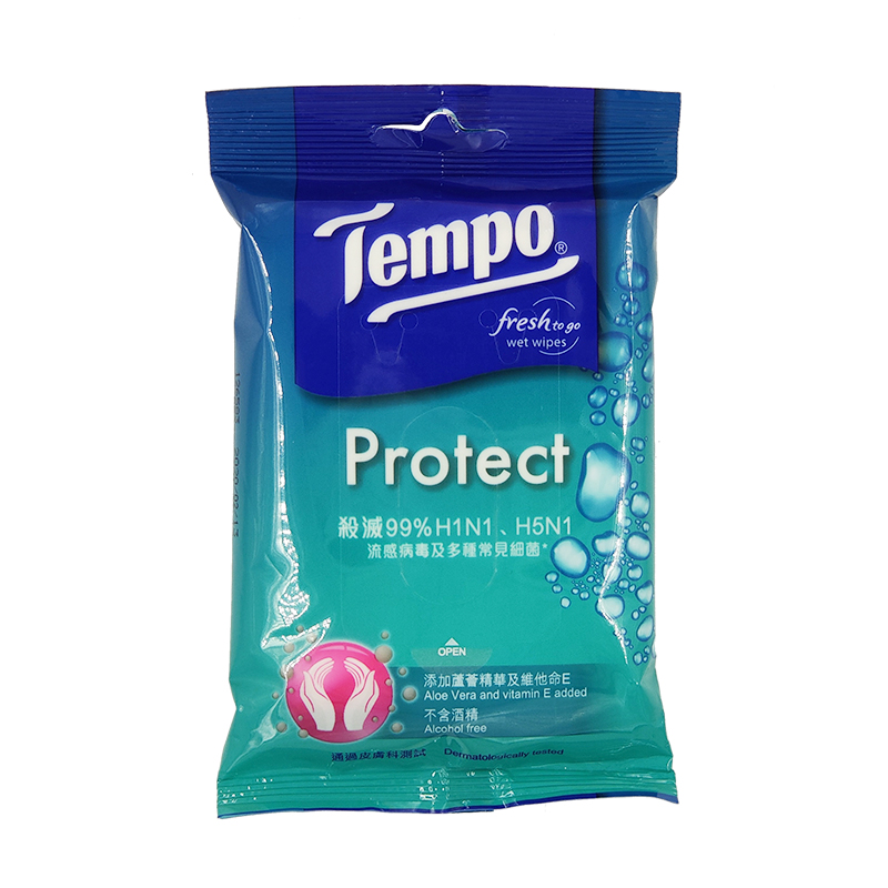 Tempo 消毒湿纸巾 含芦荟精华